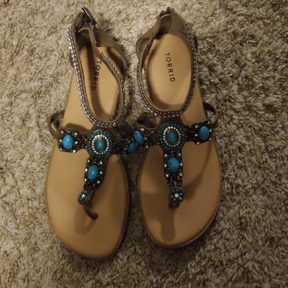Turquoise Strap Sandals
